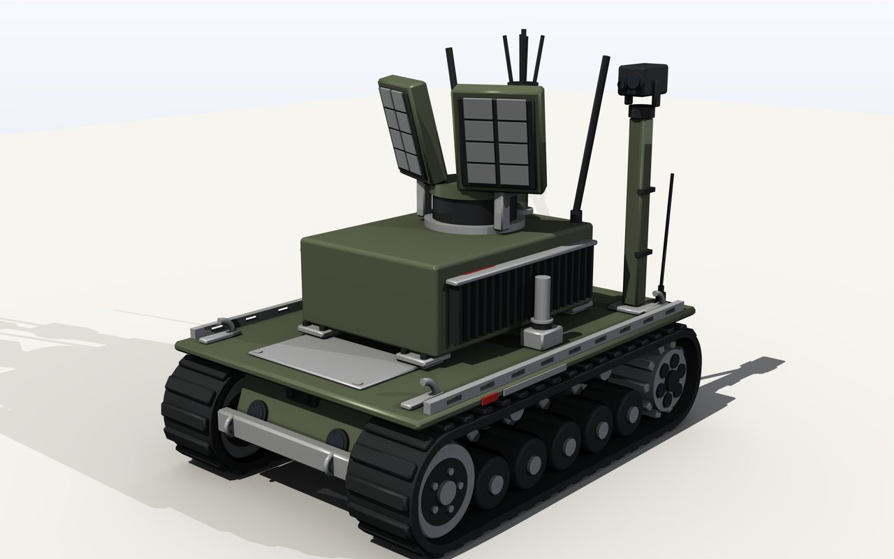 JAMBAAR équipé du module de guerre électronique SÀMM, vue de trois quarts